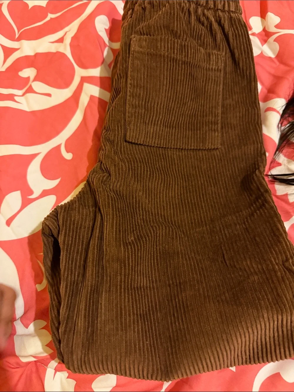 GAP Brown Corduroy Jogger Pants with Navy Drawstring